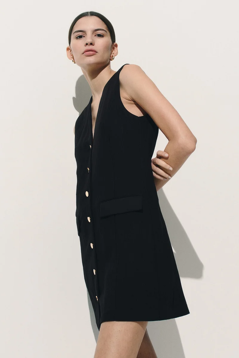 اتش اند ام Button-front dress
