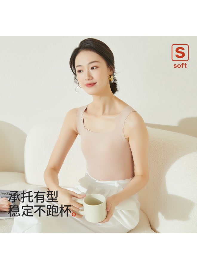 MIIOW Square-Neck Seamless Camisole For Women, No-Slip Cup Design, Versatile Basic Undershirt - Image 4