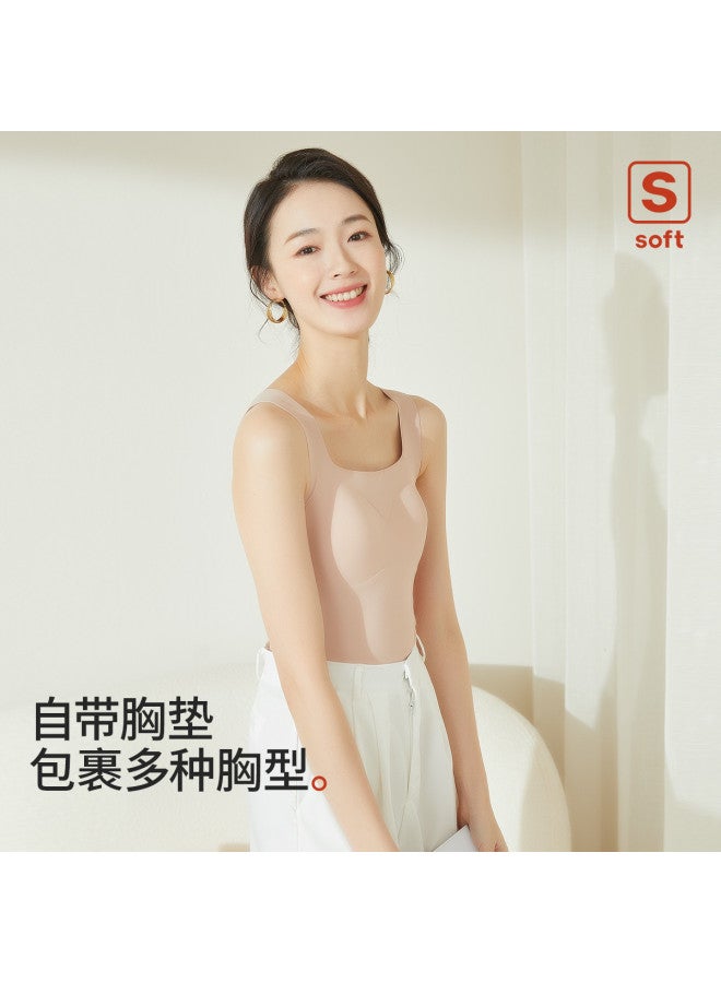 MIIOW Square-Neck Seamless Camisole For Women, No-Slip Cup Design, Versatile Basic Undershirt - Image 3