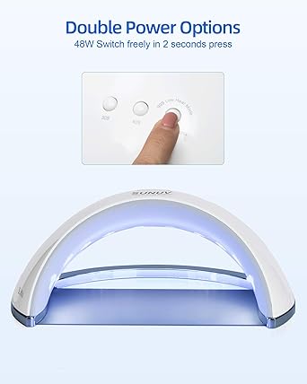 SUNUV UV LED Nail Lamp SUNUV 48W Gel Nail Polish Dryer with 306099S Timer Sensor Removable Bottom Tray for Home and Salon - Image 5
