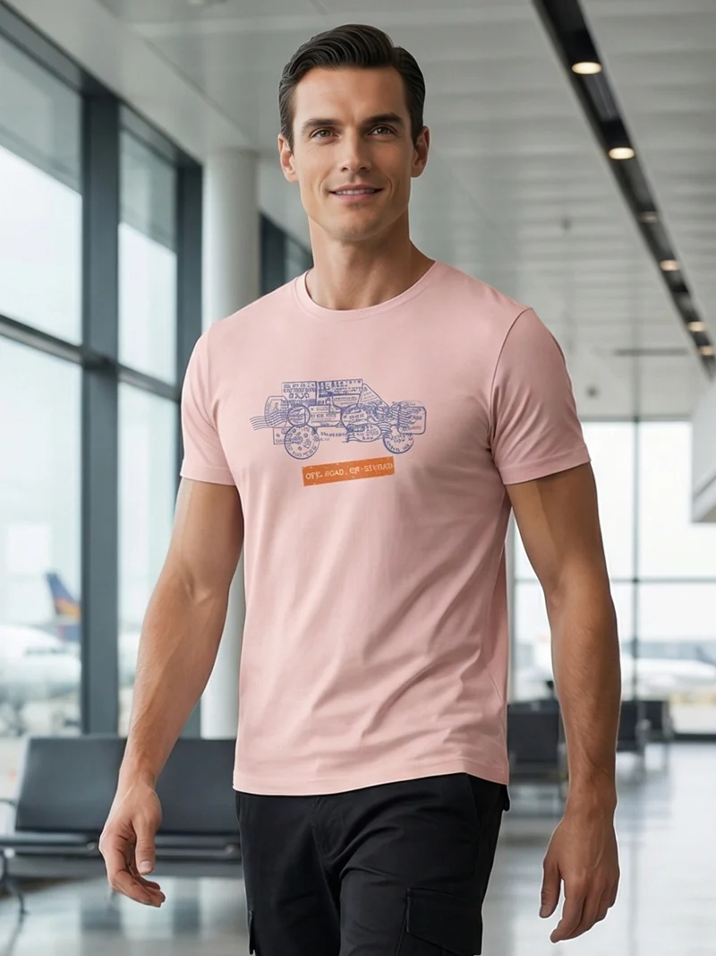 NOBERO Nobero Regular Fit Printed T-shirt for Men