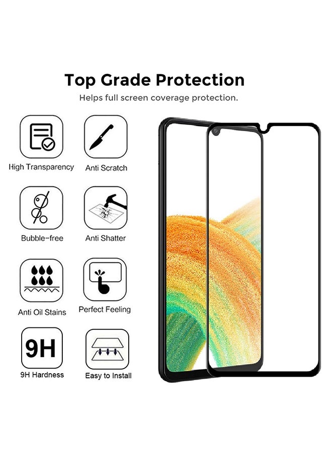 O Ozone Tempered Glass Screen Protector Compatible for Samsung Galaxy A33 5G 2 Per Pack Full Coverage 9H Hardness Shock Proof Anti-Scratch Screen Guard - Image 3
