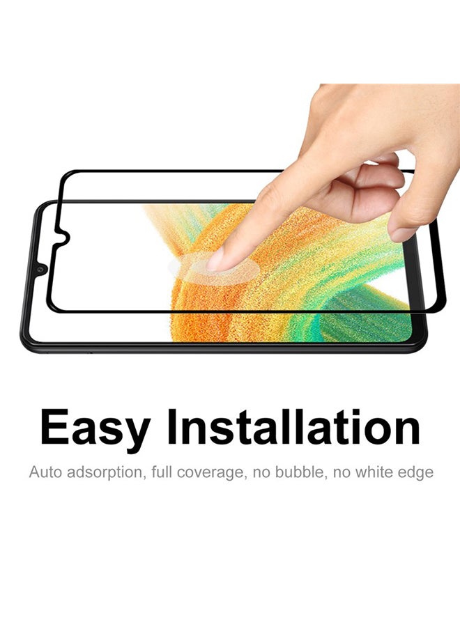 O Ozone Tempered Glass Screen Protector Compatible for Samsung Galaxy A33 5G 2 Per Pack Full Coverage 9H Hardness Shock Proof Anti-Scratch Screen Guard - Image 5