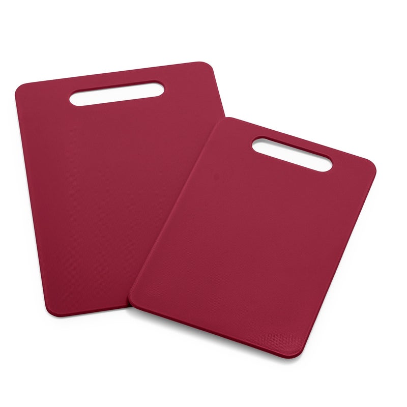 GreenLife Cutting Board Set 8x12 10x14 Extra Durable Meal Prep NonSlip Grip Handles Crack Resistant Dishwasher Safe Reversible Versatile Kitchen Essentials Red