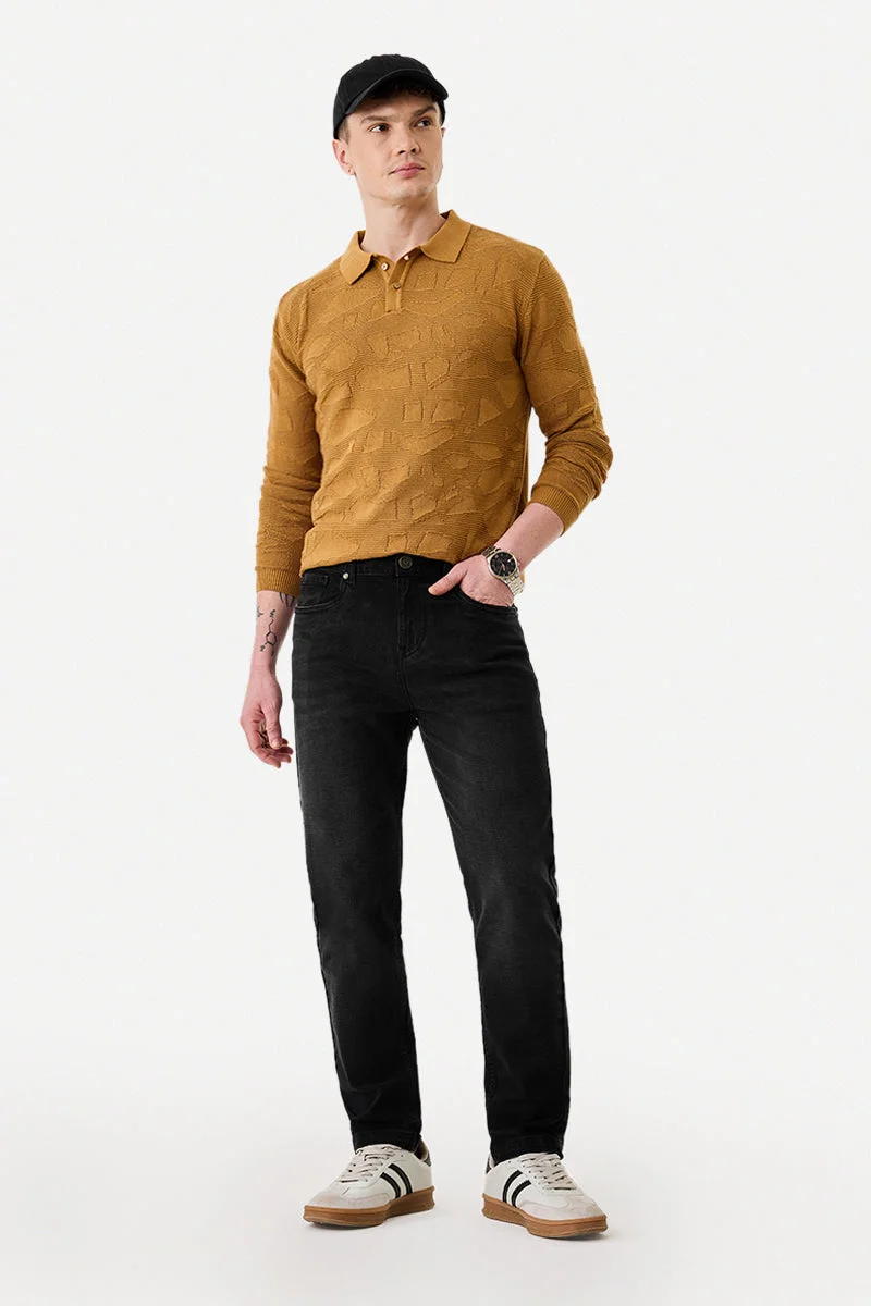 SNITCH Black Carrot Fit Stretch Jeans for Men | Best Price UAE