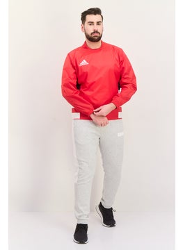 Adidas Men Sportswear Fit  Long Sleeves Training Sweatshirt, Red Combo  - Image 4