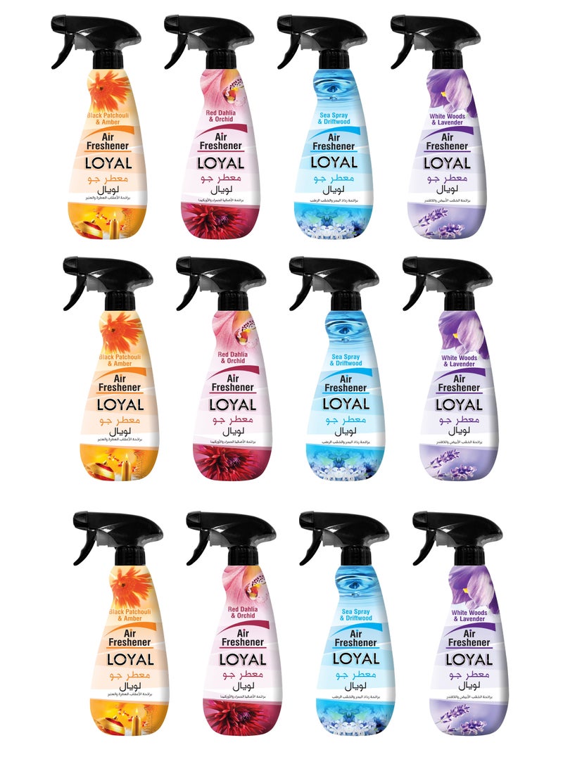 Loyal Air Freshener 450ml Pack Of 12 Assorted