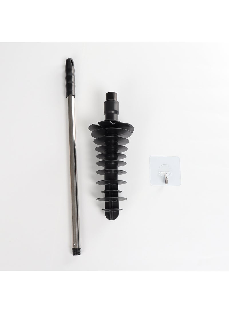 Generic Manual Toilet Plunger Piston Clog RemoverBlack (blank box + English manual) Black (blank box + English manual) 