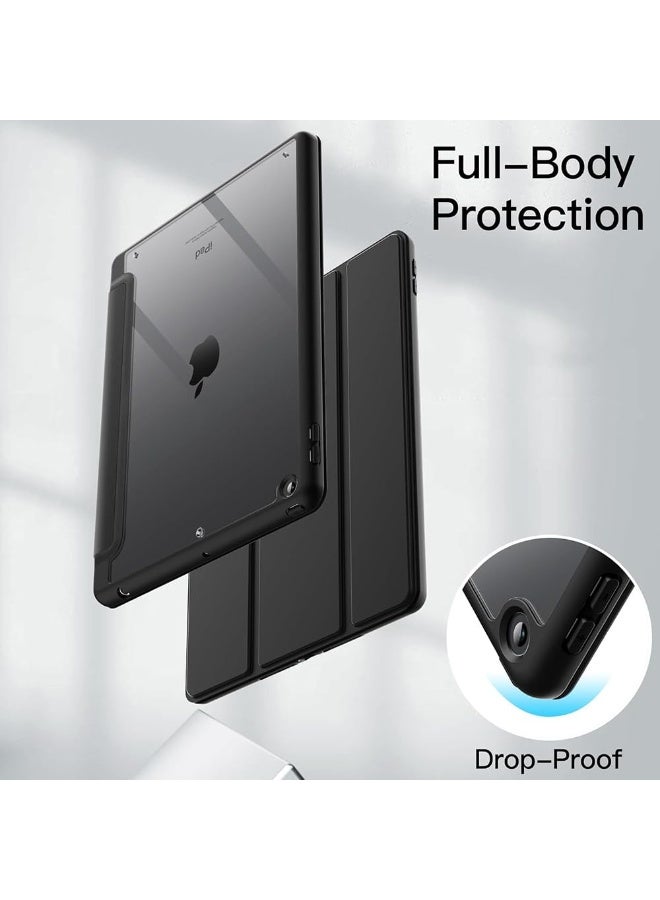 YoYoTech Case for iPad 9th Generation (10.2-Inch) (9th/8th/7th Generation, 2021/2020/2019) Supports Apple pencil 2nd Gen. Attachment and wireless charging, Clear Transparent Back Shell Slim Stand Shockproof Tablet Cover- (Black) - Image 5