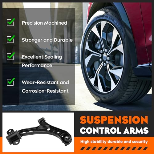 PetMigo Front Lower Control Arms Suspension Kits for Ford Mustang 2005-2006 (No Bullitt, Shelby or Boss), Mustang 2007-2010 (2010: Built Before 08/03/2009; Base, GT), 8Pcs - Image 5