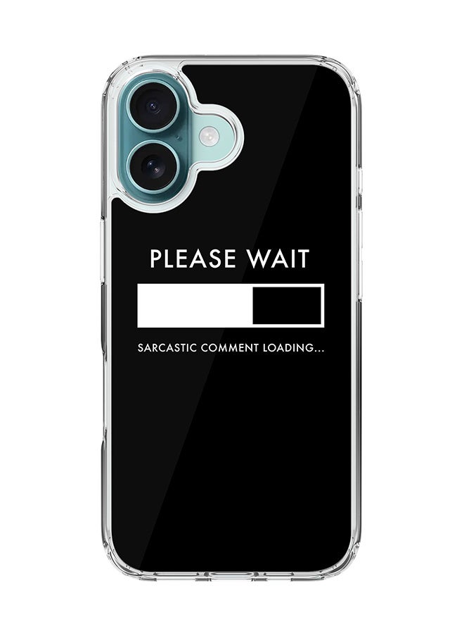Stylizedd For iPhone 16 Case [Compatible with MagSafe] Slim Magnetic cover Clear Phone Case - Please Wait - Image 1
