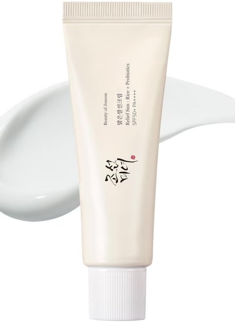 Relief Sun Rice + Probiotics Sunscreen for face moisturizing sunblock with SPF 50 PA++++ Korean sunscreen skincare 50ml