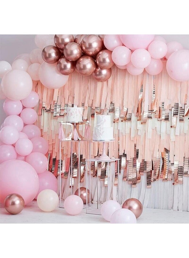 PartyWoo Crepe Paper Streamers 6 Rolls 492Ft Pack Of Metallic Rose Gold Pink Dusty Pink Party Streamers For Bride To Be Party Decorations Bachelorette Party Decorations (1.8 Inch X 82 Ft/Roll) - Image 4