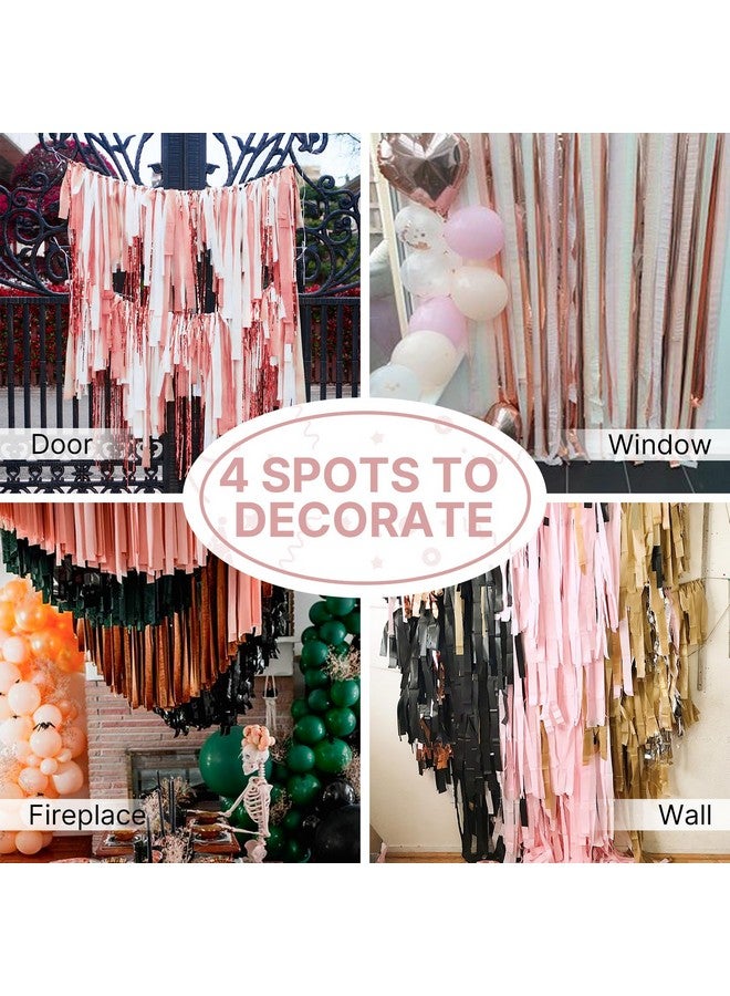 PartyWoo Crepe Paper Streamers 6 Rolls 492Ft Pack Of Metallic Rose Gold Pink Dusty Pink Party Streamers For Bride To Be Party Decorations Bachelorette Party Decorations (1.8 Inch X 82 Ft/Roll) - Image 5