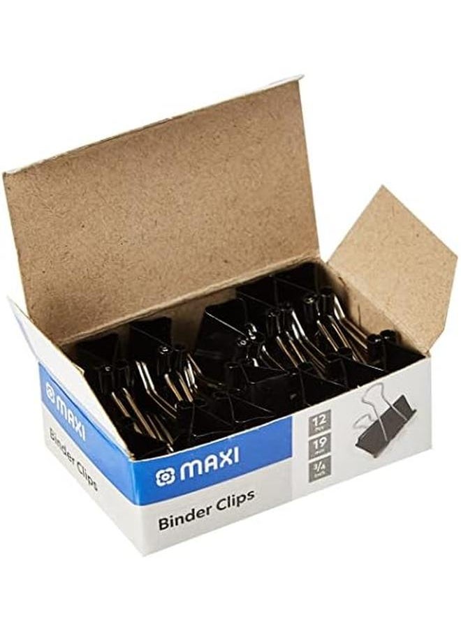 Maxi Binder Clip 19Mm Box Of 12Pc Black  - Image 2