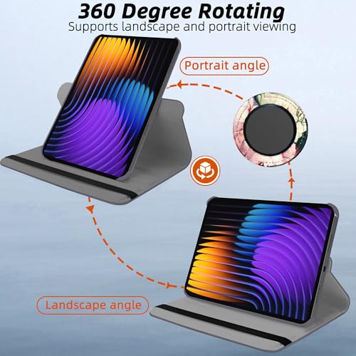 TGK Rotating Flip Case for Xiaomi Mi Pad 7 11.2 inch Tablet/Pad 7 Pro Printed Cover (Roses) - Image 5