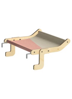A.M Wooden Cat Window Hammock Window cat Bed cat Hammock,Cat Sill Window Perch Sturdy Cat Hammock Window Seat,Cat Window Shelf Seat with 4 Legs,Adjustable Cat Bed Suitablefor Windowsill  - Image 1