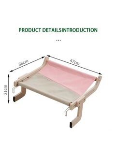 A.M Wooden Cat Window Hammock Window cat Bed cat Hammock,Cat Sill Window Perch Sturdy Cat Hammock Window Seat,Cat Window Shelf Seat with 4 Legs,Adjustable Cat Bed Suitablefor Windowsill  - Image 3