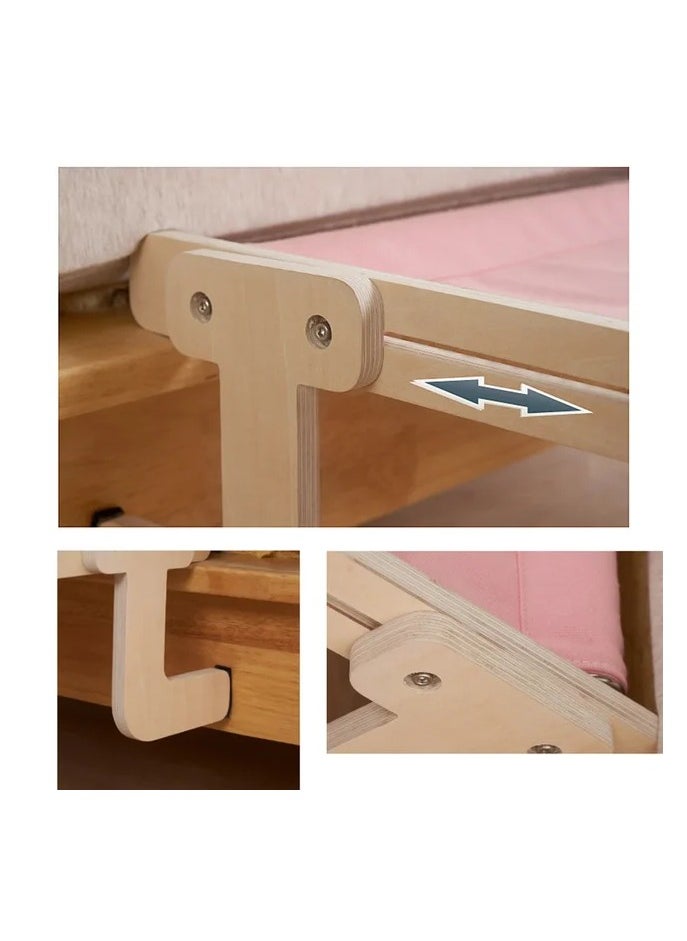 A.M - Wooden Cat Window Hammock Window cat Bed cat Hammock,Cat Sill Window Perch Sturdy Cat Hammock Window Seat,Cat Window Shelf Seat with 4 Legs,Adjustable Cat Bed Suitablefor Windowsill - Image 1