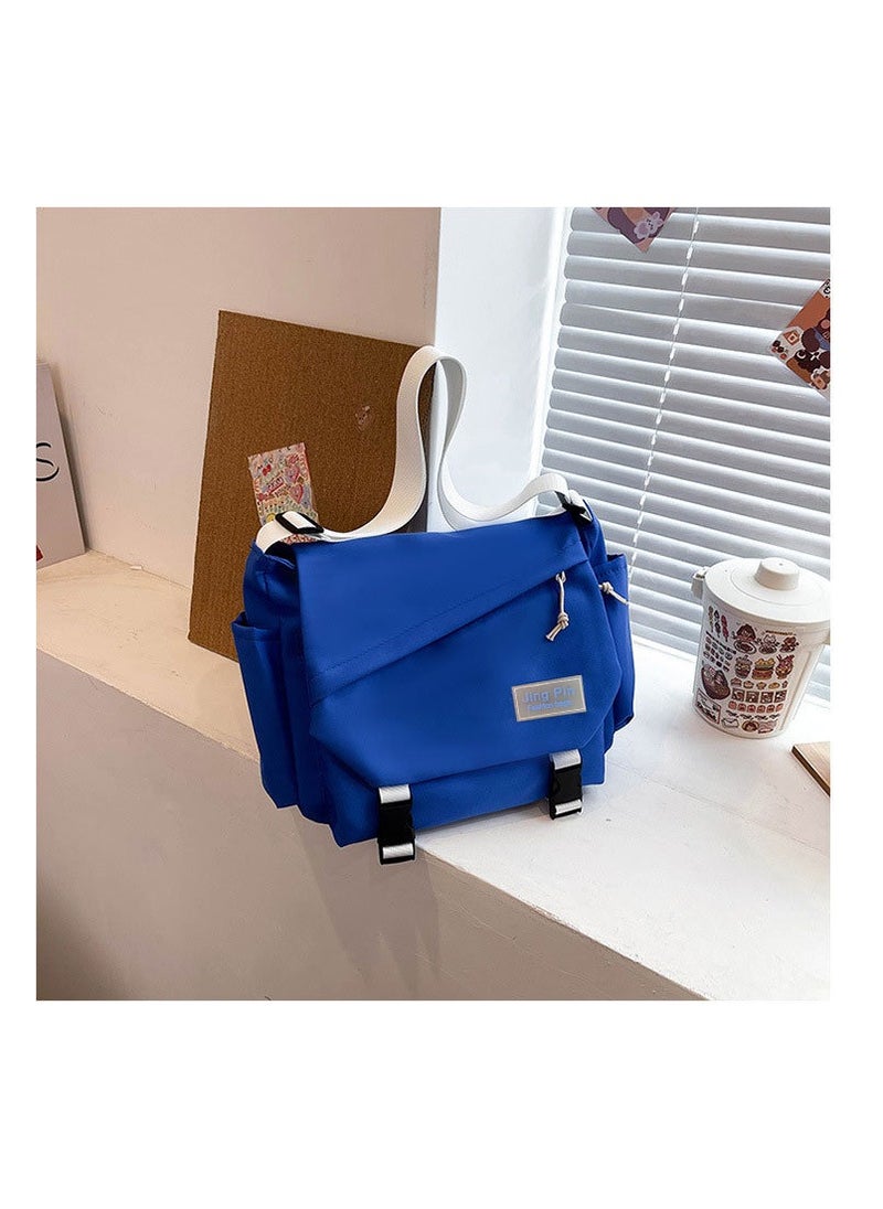 Kiffiyeh Japanese Harajuku Large-capacity Crossbody Bag For Teenages,Versatile For Students, Messenger Bag For Classes, Retro Canvas Bag, With Fashionable Color.  - Image 1