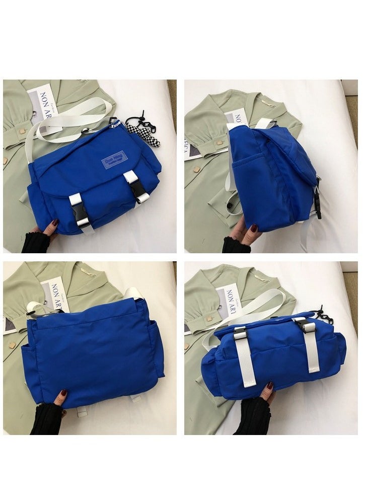 Kiffiyeh Japanese Harajuku Large-capacity Crossbody Bag For Teenages,Versatile For Students, Messenger Bag For Classes, Retro Canvas Bag, With Fashionable Color.  - Image 2