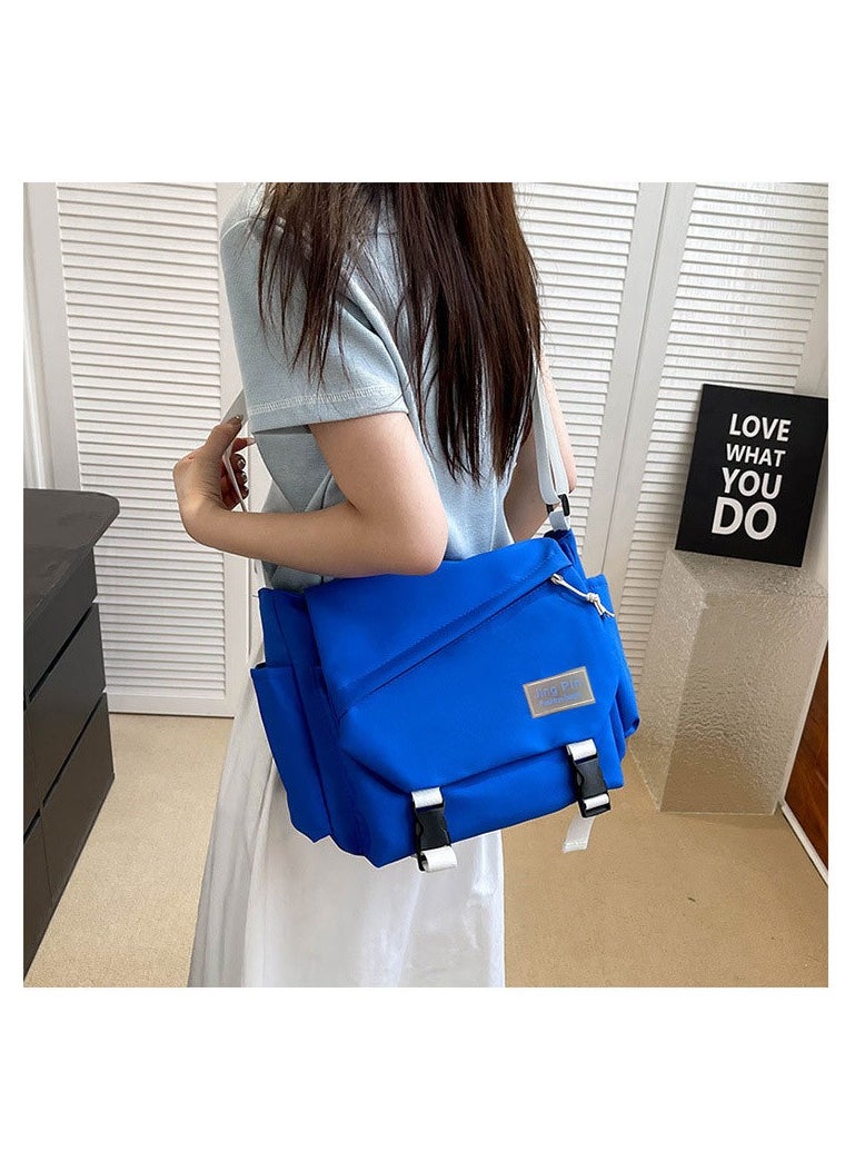 Kiffiyeh Japanese Harajuku Large-capacity Crossbody Bag For Teenages,Versatile For Students, Messenger Bag For Classes, Retro Canvas Bag, With Fashionable Color.  - Image 3