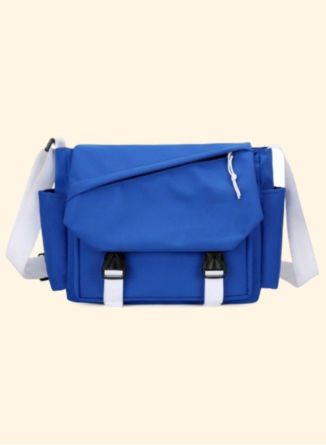 كيفية حقيبة كروس بودي هاراجوكو اليابانية كبيرة السعة للمراهقين، متعددة الاستخدامات للطلاب، حقيبة رسول للفصول الدراسية، حقيبة قماش ريترو، بألوان عصرية. - Image 1