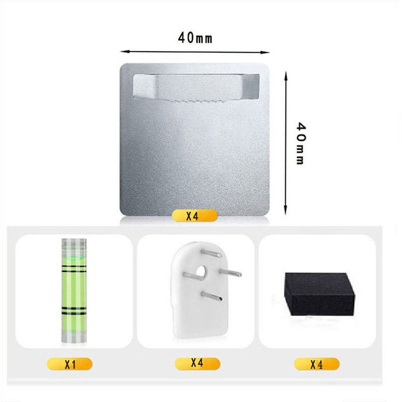 Mirror Frame Glass Bracket Acrylic Po Frame Bracket Bath Hook Punch-Free Square Hook Small Pop - Image 1