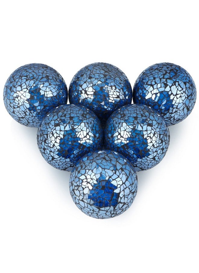 MDLUU MDLUU 6 Pcs Mosaic Sphere Balls-Diameter 3 In, Decorative Orbs, Centerpiece Balls for Bowls, Vases, Dining Table Decor, Turquoise Blue  - Image 1
