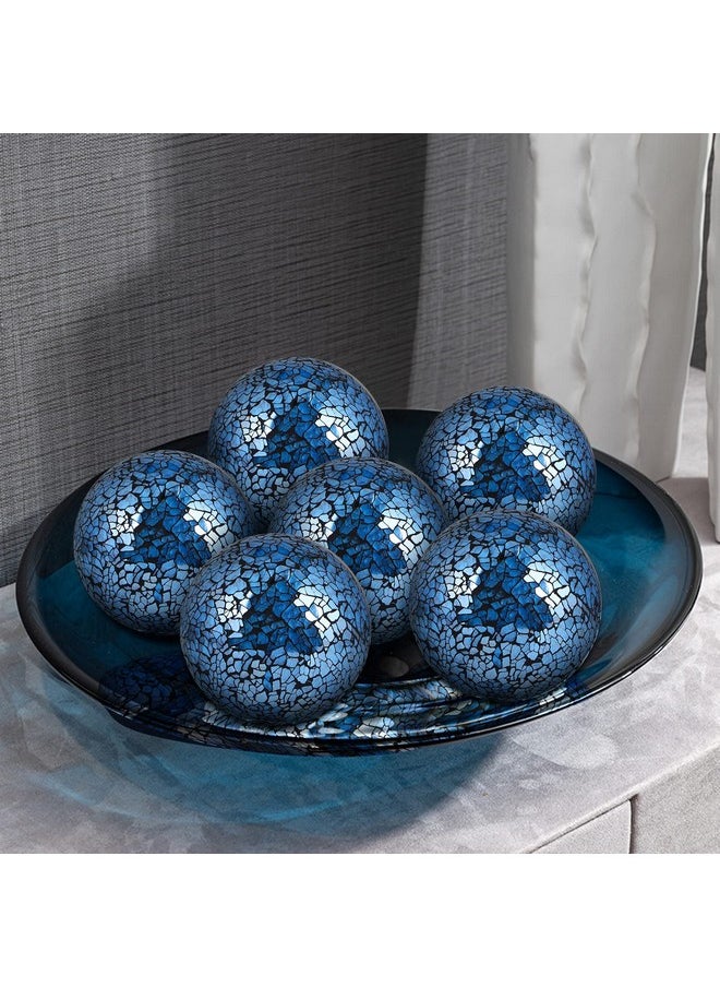 MDLUU MDLUU 6 Pcs Mosaic Sphere Balls-Diameter 3 In, Decorative Orbs, Centerpiece Balls for Bowls, Vases, Dining Table Decor, Turquoise Blue  - Image 5