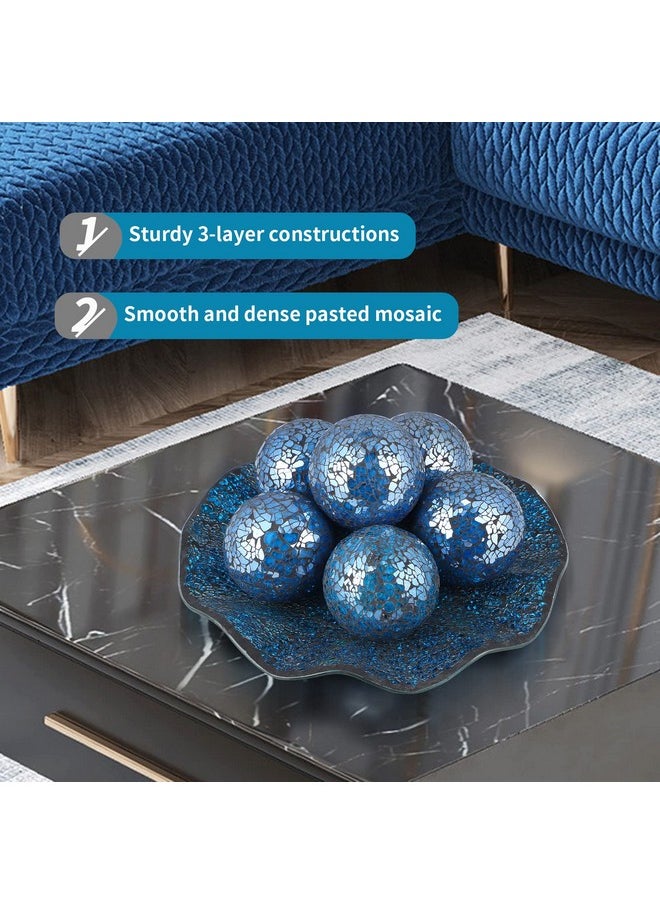 MDLUU MDLUU 6 Pcs Mosaic Sphere Balls-Diameter 3 In, Decorative Orbs, Centerpiece Balls for Bowls, Vases, Dining Table Decor, Turquoise Blue  - Image 4