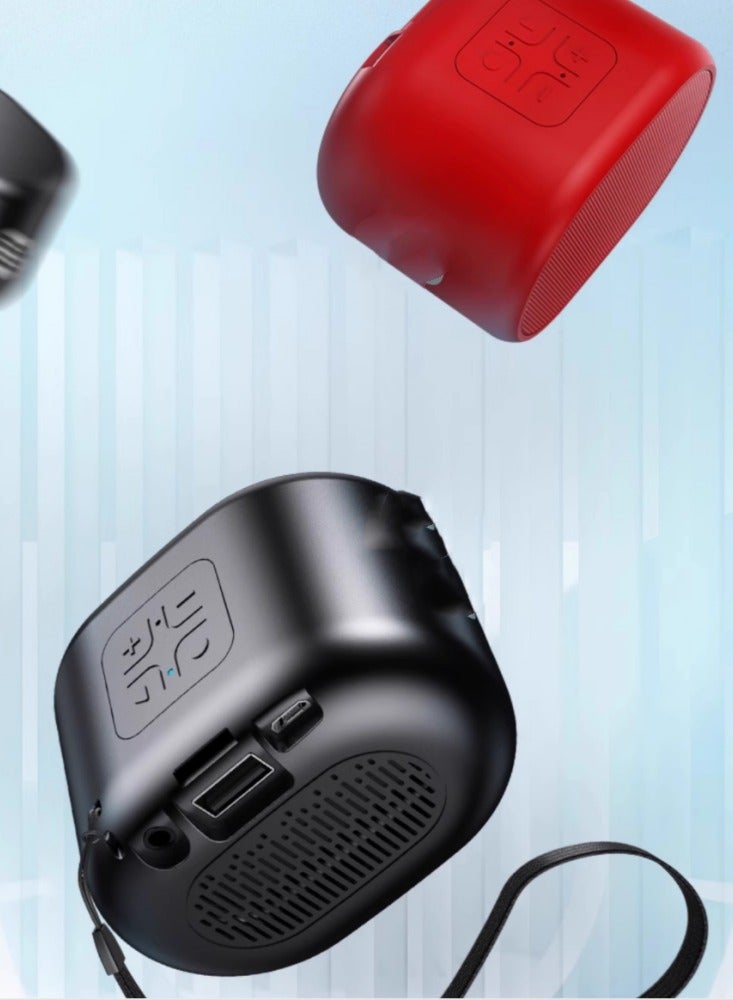 Wireless Bluetooth Speaker, Subwoofer, Mini Speaker, Portable, Red - Image 2