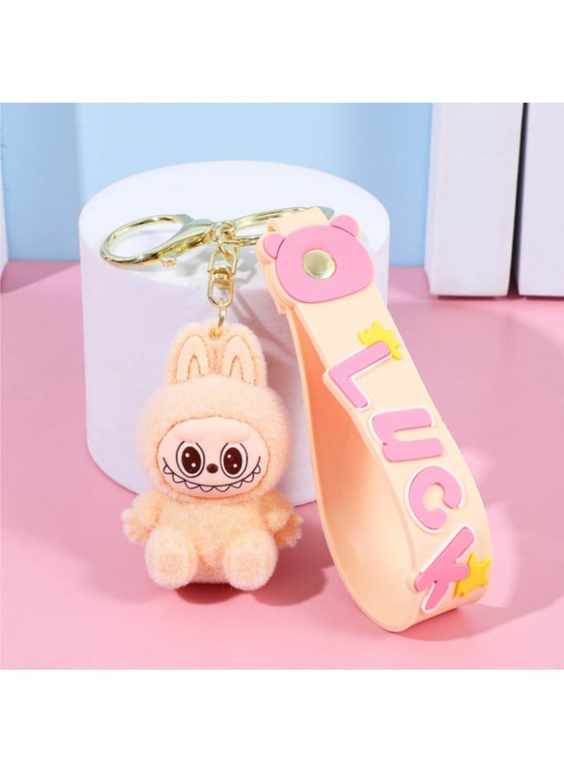 LABUBU Labubu Keychain for Women and Girls â Cute Mini Cartoon Monster Pendant, Creative Animal Keyring for Car Keys, Bags, Backpacks â Fun Gift for Friends, Kids, and Collectors  - Image 1