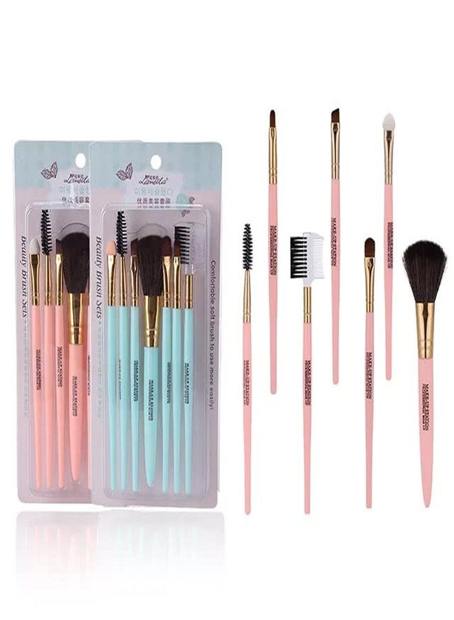 Firstly Fiber Bristle Makeup Brush Kit With Many Color &Free Blender Sponge and Brush Cleaner,Eye Makeup Brushes Makeup Brushes 8 Pcs (Make up Kit) - Image 3