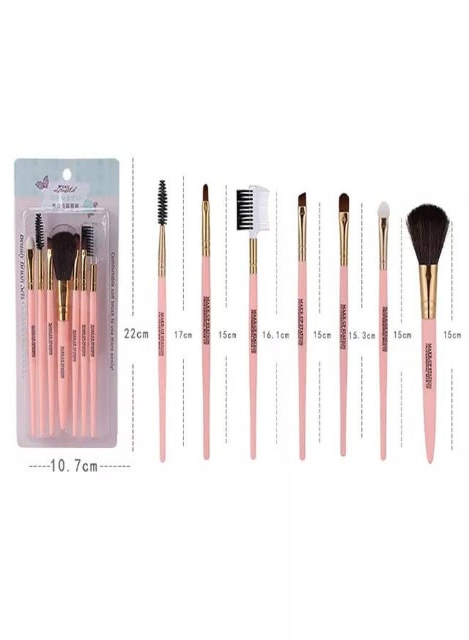 Firstly Fiber Bristle Makeup Brush Kit With Many Color &Free Blender Sponge and Brush Cleaner,Eye Makeup Brushes Makeup Brushes 8 Pcs (Make up Kit) - Image 2