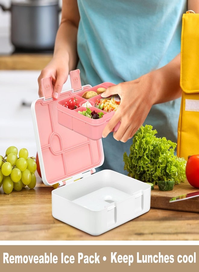 JOOPETALK Chill Bento Lunch Box for Kids Adult with Ice Pack,6-Compartment Reusable Leak-proof Lunch Container for Girls Boys to School,Keep Food Cold&Fresh,Dishwasher & Freezer Safe - Image 2