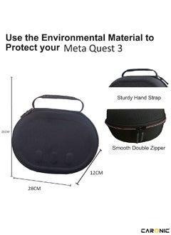 CARONIC Carrying Case Travel Storage Bag Compatible With Meta Quest 3  - Image 5
