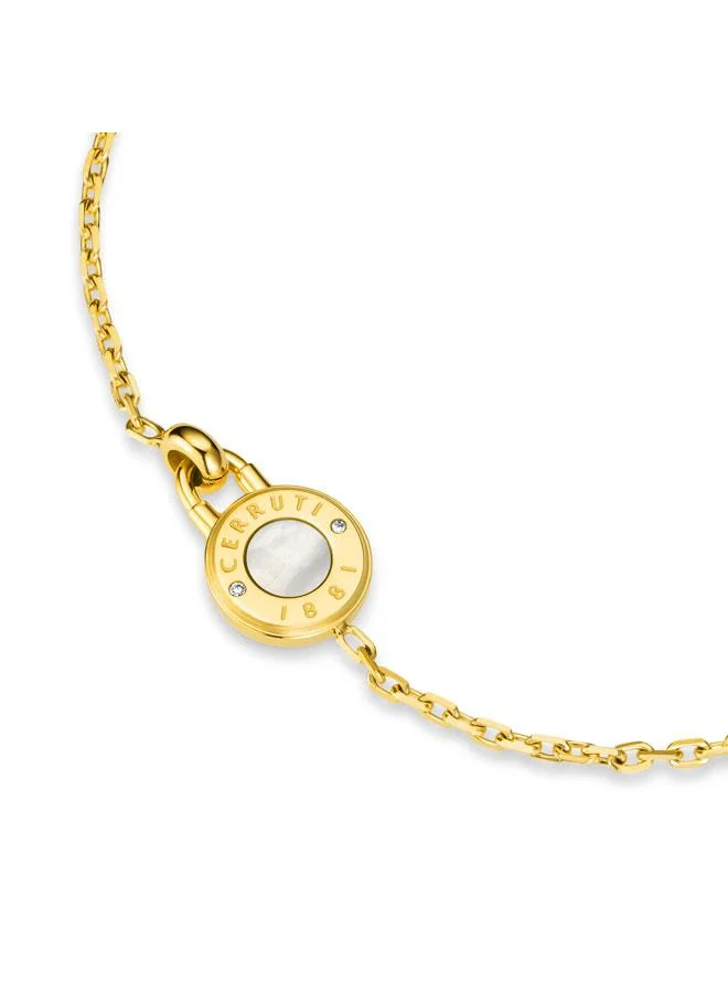 شيروتي 1881 Vittoria Gold Plated Stainless Steel Chain Bracelet for Women