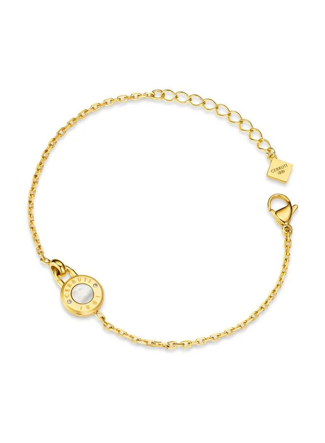 شيروتي 1881 Vittoria Gold Plated Stainless Steel Chain Bracelet for Women