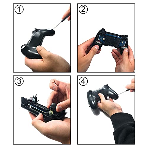 Create idea 13pcs L1 R1 L2 R2 Trigger Buttons & Spring & Screwdriver Replacement Part Compatible with PS4 Dual Sense Controller Replacement Controller Button - Image 3