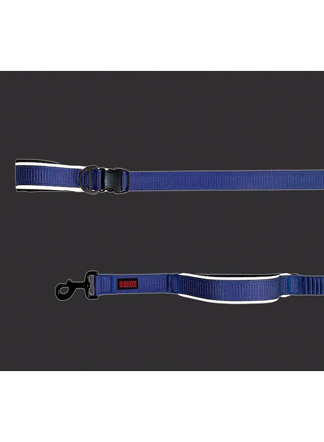 كونج حبل كلاب مطاطي عاكس للضوء وممتص للصدمات من KONG، بطول 6 أقدام (أزرق) - Image 3