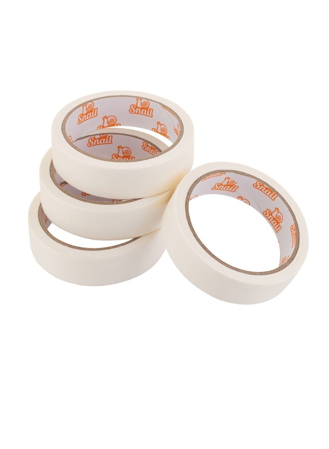 LAWAZIM Snail 4 Rolls White Masking Tape - 24mmx20Yard - Paper Painter Tape, Removable and Hand Tearable Masking Tape for Painting, Art, Drafting, Labeling, DIY, Home and Office Use - Image 4