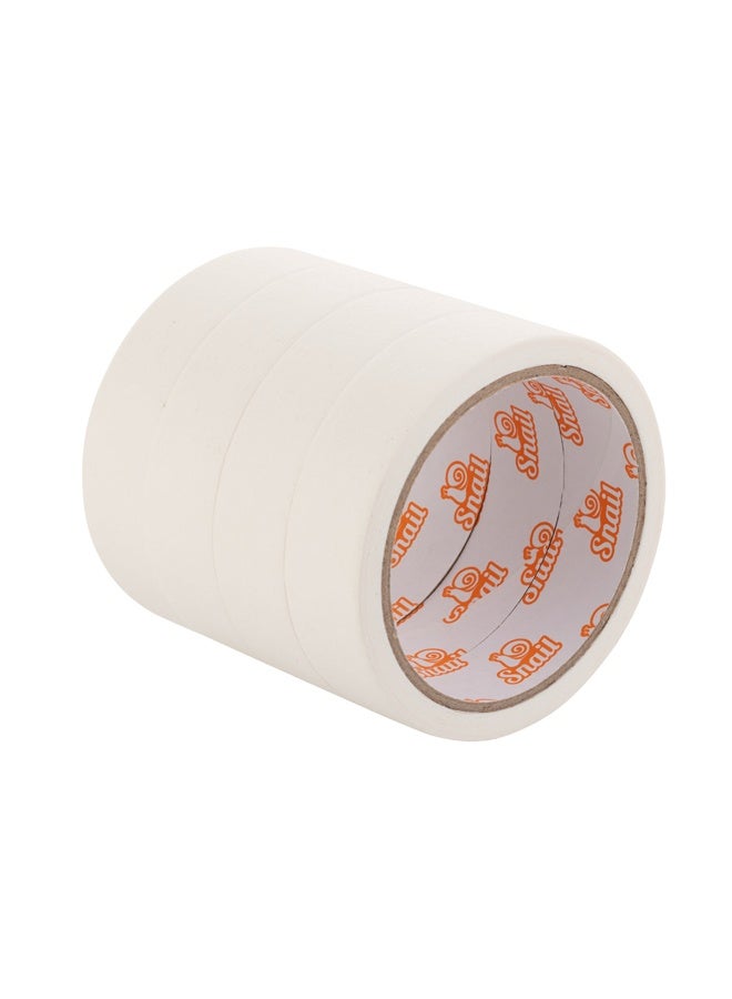 LAWAZIM Snail 4 Rolls White Masking Tape - 24mmx20Yard - Paper Painter Tape, Removable and Hand Tearable Masking Tape for Painting, Art, Drafting, Labeling, DIY, Home and Office Use - Image 3