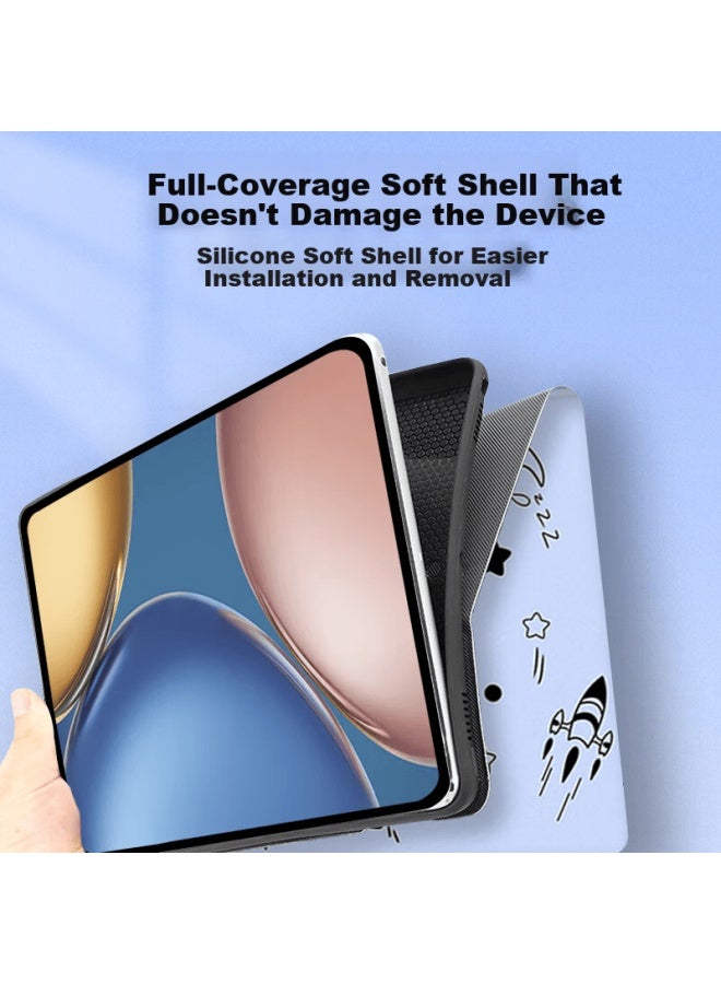 Jiang Ming Jiangming Honor V7 Tablet Case 10.4 Inch Model Slim Lightweight Shockproof Smart Sleep Stand Cartoon Soft Skin Protective Cover - Image 3