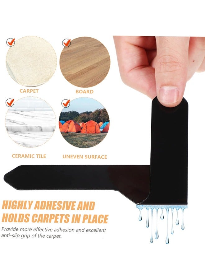 16Pcs Reusable Non Slip Carpet Stickers Washable Grippers for Area Rugs Skid Pads for Home Kitchen and Outdoor Use Shaped Design  - Image 5
