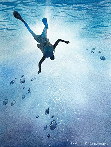 Schmincke - HORADAM® AQUARELL, Super Granulation, 14 952 044 Deep Sea Indigo, 1/2 Pans, Very Strong granulating Tones, Finest, Super granulating Watercolors - Image 2