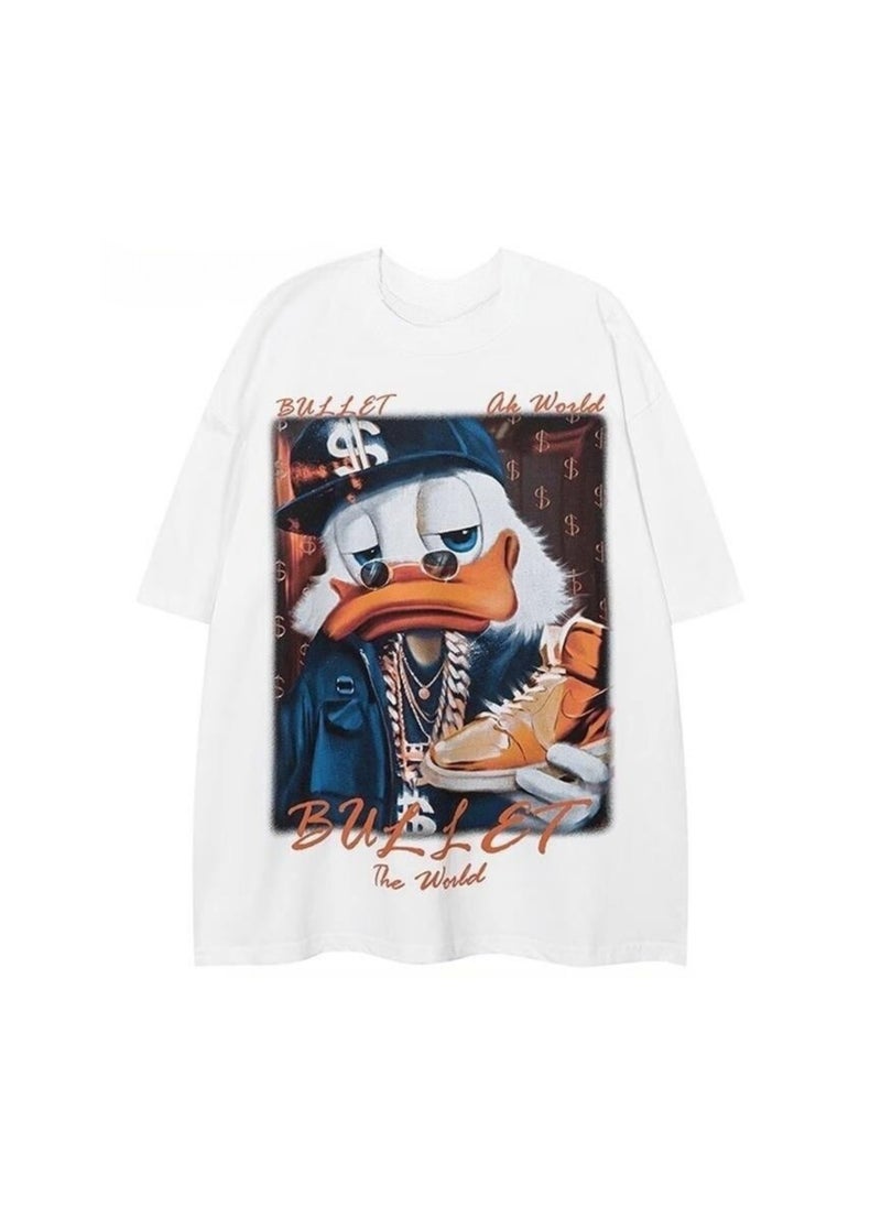 Thirty-One White Duck Printed unisex Oversized T-shirt  - Image 1