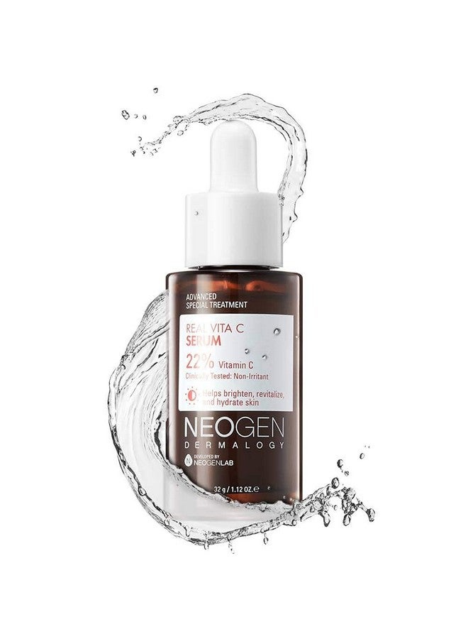 DERMALOGY by NEOGENLAB مصل فيتامين سي الحقيقي من إرمالوجي باي نيوجينلاب، 1.12 أونصة (32 جرامًا) مصل مرطب ومفتح للوجه يحتوي على 22% من فيتامين سي (حمض الأسكوربيك النقي) وفيتامين إي وفيتامين ب5 والنياسيناميد، العناية بالبشرة الكورية - Image 3