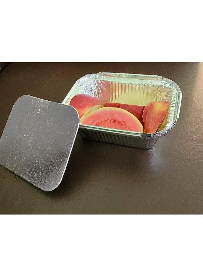 ProKart Silver Foil Container with lid | Aluminium Disposable Jars | Parcel Box | Packaging Hot/Dry Foods | Freezer Containers for Takeaway Food Packaging (250 ml, Pack Of 10, Foil Container) - Image 3