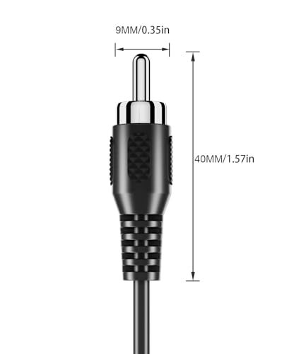 PANPEO RCA to Speaker Wire, 20AWG Bare Cables to RCA Plug Adapter Repair Speake Wire for Speaker Amplifier Audio Video AV Receiver TV Subwoofer（2 Pack,6.6FT） - Image 2